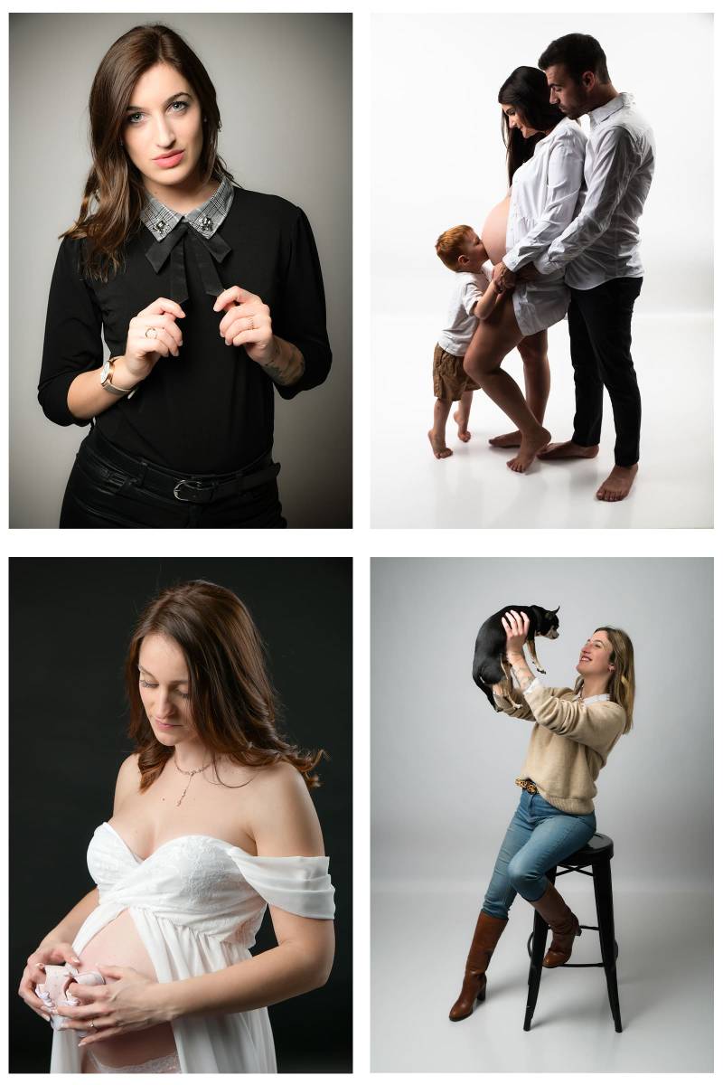 photographe studio lyon portraits grossesse famille animaux 4 photos